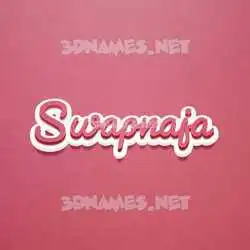 swapnaja in Red Scribble style - 3D name wallpaper