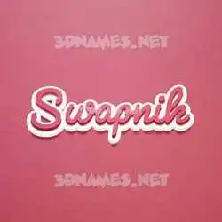 swapnik in Red Scribble style - 3D name wallpaper