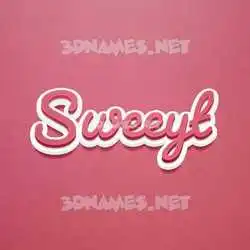 sweeyt in Red Scribble style - 3D name wallpaper