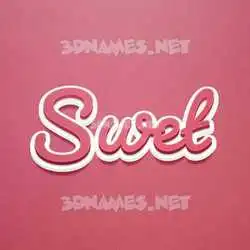 swet in Red Scribble style - 3D name wallpaper