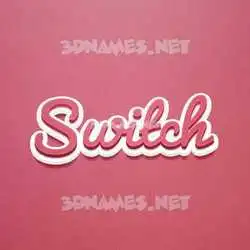 switch in Red Scribble style - 3D name wallpaper