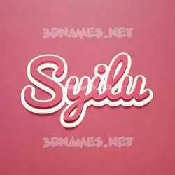 syilu in Red Scribble style - 3D name wallpaper
