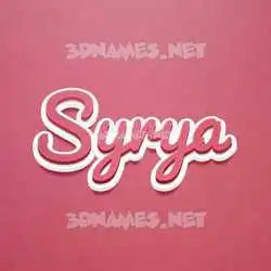 syrya in Red Scribble style - 3D name wallpaper