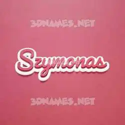 szymonas in Red Scribble style - 3D name wallpaper