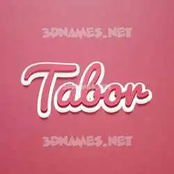 tabor in Red Scribble style - 3D name wallpaper