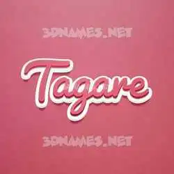 tagare in Red Scribble style - 3D name wallpaper
