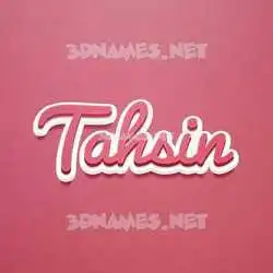 tahsin in Red Scribble style - 3D name wallpaper