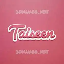 taiseen in Red Scribble style - 3D name wallpaper