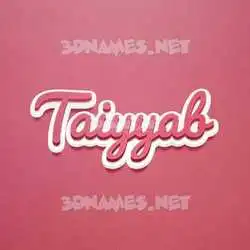 taiyyab in Red Scribble style - 3D name wallpaper