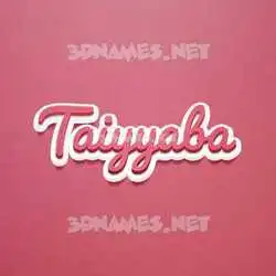 taiyyaba in Red Scribble style - 3D name wallpaper