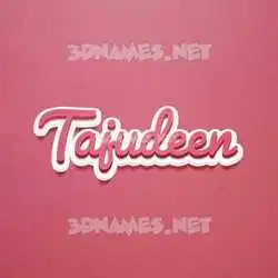 tajudeen in Red Scribble style - 3D name wallpaper