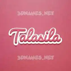 talasila in Red Scribble style - 3D name wallpaper