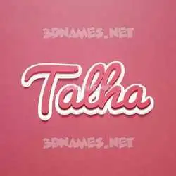 talha in Red Scribble style - 3D name wallpaper