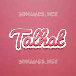 talhat in Red Scribble style - 3D name wallpaper