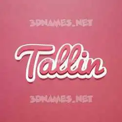 tallin in Red Scribble style - 3D name wallpaper