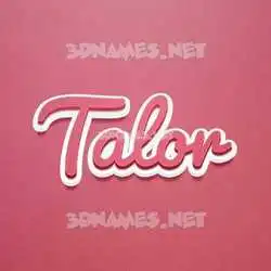 talor in Red Scribble style - 3D name wallpaper
