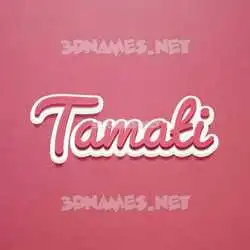 tamati in Red Scribble style - 3D name wallpaper