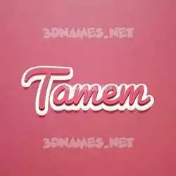 tamem in Red Scribble style - 3D name wallpaper