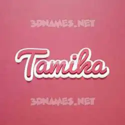 tamika in Red Scribble style - 3D name wallpaper