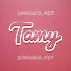 tamy in Red Scribble style - 3D name wallpaper