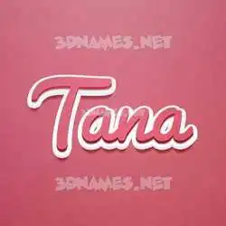 tana in Red Scribble style - 3D name wallpaper