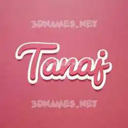 tanaj in Red Scribble style - 3D name wallpaper