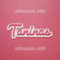 taninas in Red Scribble style - 3D name wallpaper