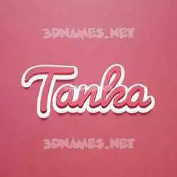tanka in Red Scribble style - 3D name wallpaper