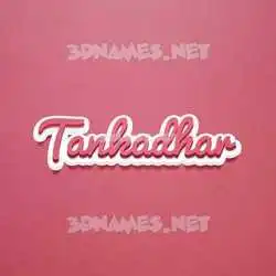 tankadhar in Red Scribble style - 3D name wallpaper