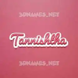 tannishtha in Red Scribble style - 3D name wallpaper
