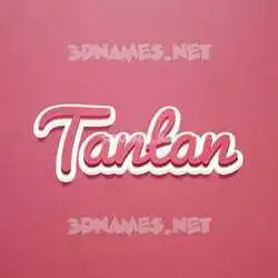 tantan in Red Scribble style - 3D name wallpaper