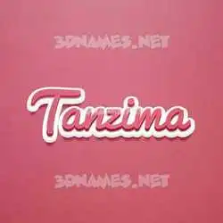 tanzima in Red Scribble style - 3D name wallpaper