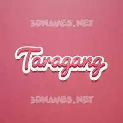 taragang in Red Scribble style - 3D name wallpaper