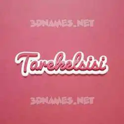 tarekelsisi in Red Scribble style - 3D name wallpaper