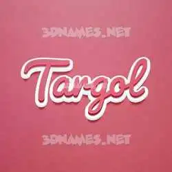targol in Red Scribble style - 3D name wallpaper