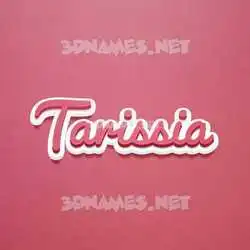 tarissia in Red Scribble style - 3D name wallpaper