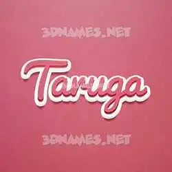 taruga in Red Scribble style - 3D name wallpaper