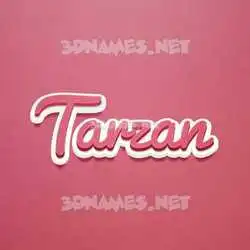tarzan in Red Scribble style - 3D name wallpaper