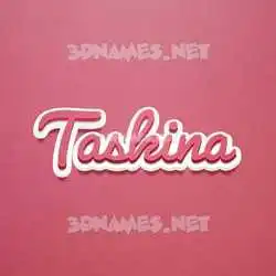taskina in Red Scribble style - 3D name wallpaper
