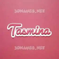 tasmina in Red Scribble style - 3D name wallpaper