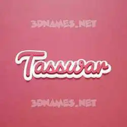 tasswar in Red Scribble style - 3D name wallpaper