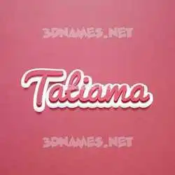 tatiama in Red Scribble style - 3D name wallpaper