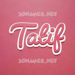 tatif in Red Scribble style - 3D name wallpaper
