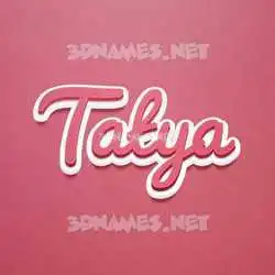 tatya in Red Scribble style - 3D name wallpaper