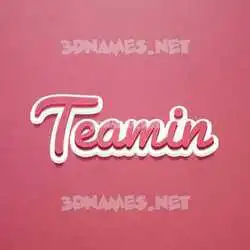 teamin in Red Scribble style - 3D name wallpaper