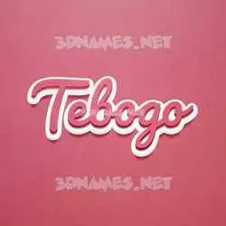 tebogo in Red Scribble style - 3D name wallpaper