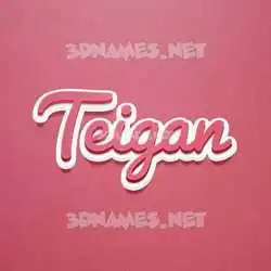 teigan in Red Scribble style - 3D name wallpaper