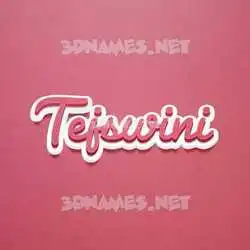 tejswini in Red Scribble style - 3D name wallpaper