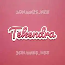 tekendra in Red Scribble style - 3D name wallpaper