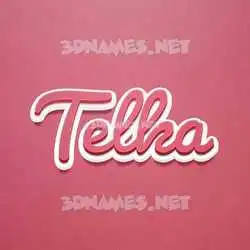 telka in Red Scribble style - 3D name wallpaper